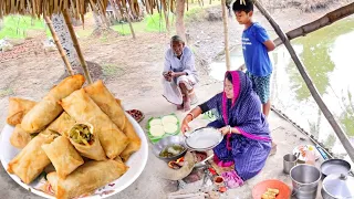 আজ বিকালে আমার ছেলের অনুরোধে বানালাম আলুর পুরভরা মুচমুচে খাস্তা রেসিপি||potato snaks recipe