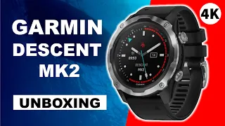 Garmin Descent Mk2 Unboxing 4K (010-02132-10)