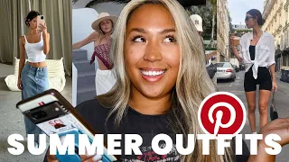 RECREATING SUMMER 2023 PINTEREST OUTFITS | Street Style, Vacation, Beach + More Outfit Inspo