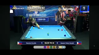 Dennis Orcollo (PH) vs (PH) Jesson Marabi - SemiFinal - Mantra 10 Ball International Tournament 2024