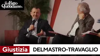 Delmastro: "FdI garantisce lotta alla corruzione". Travaglio: "Capisco perché Nordio non è venuto"