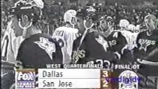 Stars beat Sharks in OT 5/2/98 playoffs