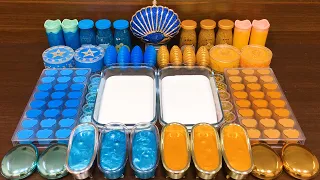 BLUE vs GOLD !!!  Mixing Random into GLOSSY Slime !!! Satisfying Slime Video #125