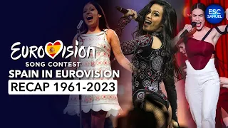 🇪🇸 ESPAÑA en Eurovisión 1961 - 2023 | RECAP All Entries (Spain In Eurovision)