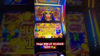 👀👇 Huge WIN AT SCARAB SLOT🍀👑 #slots #casino #Shorts