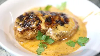 CREAMY GARLIC & HERB CHICKEN RECIPE ~ Easy Pan Seared Chicken with Creamy Garlic Butter Sauce