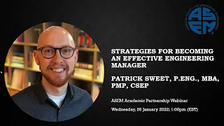 Strategies for Becoming an Effective Engineering Manager | Patrick Sweet, P.Eng., MBA, PMP, CSEP