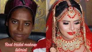 Real bridal makeup on dark skin | step by step bridal makeup on dark and dusky skin tone