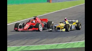 Ferrari F1 2018 vs Jordan F1 1998 - Monza