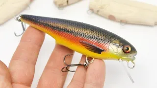 Carving a Northern redbelly dace crankbait