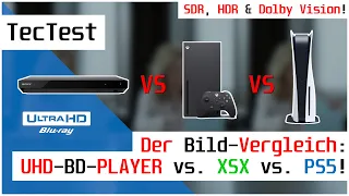 Der Vergleich: UHD Blu-Ray-Player vs. Xbox Series X vs. PlayStation 5! | Was ist besser? | TecTest