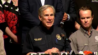 Gov. Abbott speaking in Uvalde