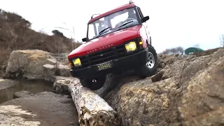 LandRover Discovery1 Rock Crawling ASMR - Axial SCX10 II