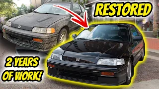 Restoring a 1988 Honda CRX Si in 30 Minutes - 2 Years Start-to-Finish