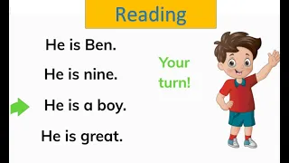 Am - Is - Are | Reading for kids | Verb to be | Sentences