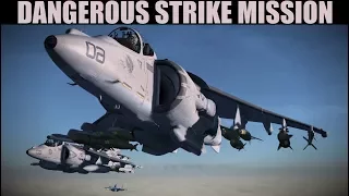 EXTREMELY TOUGH Naval Bombing & SEAD Mission | Harrier & Su-33 | DCS