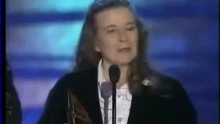 June Carter receives a special achievement for Johnny Cash