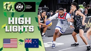 USA v New Zealand | Men Play In  | Highlights | Crelan FIBA 3x3 World Cup 2022