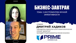 5 инструментов личной эффективности. Дмитрий Хадиков