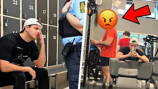 Bliver truet af sur mand i fitness center.. (Anmeldt til politiet)