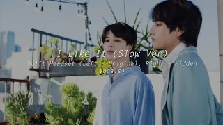 (Split Headset) I Like It 좋아요 (Slow Jam Remix) - BTS Hidden Vocals 좌우음성