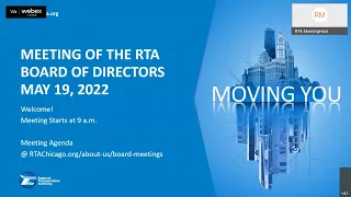 RTA May 2022 Board Meeting