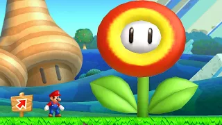 What happens when Mario collects the ultimate Fire Flower in New Super Mario Bros. U?