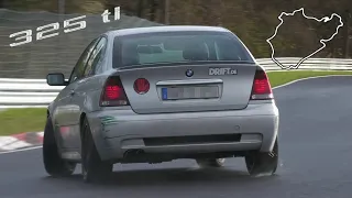 Fast Marshal, Thunderstorm and Drift | Touristenfahrten Nordschleife | BMW E46 325ti