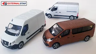 3x 1:43 van unboxing - Nissan NV400, Renault Master and Renault Trafic