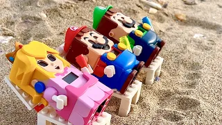 Lego Mario, Luigi and Peach's beach fun is interrupted by Bowser. #legomario