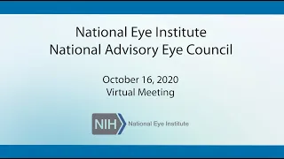 (Audio Described) National Advisory Eye Council, October 2020