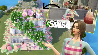 I tried to build a Wedding Cake Shop shaped like a Wedding Cake in the Sims 4 (No CC)