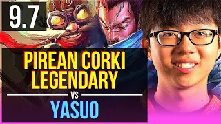 Pirean CORKI vs YASUO (MID) | Legendary, KDA 11/3/11 | Korea Grandmaster | v9.7