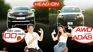 Lấy Ford Everest 4x2 hay CẤT 100 TRIỆU ĐI mua Isuzu MU-X 4x4 Premium? | GearUp Head-on