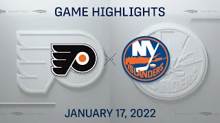 NHL Highlights | Flyers vs. Islanders - Jan. 17, 2022
