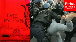 Paris Police Clash With Protestors After French Government Bans Pro-Palestine Rallies