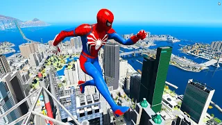 GTA 5 SPIDERMAN RAGDOLLS |  GTA V SPIDERMAN Ragdolls 4k Compilations funny moments jumps/fails ep52