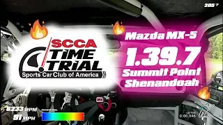 SCCA Time Trials - Summit Point Shenandoah - MX-5 - 1.39.73