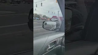 Police Car accident at a traffic light