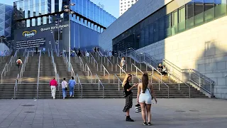 Walking from Stockholm city to Friends Arena (POV 4K)