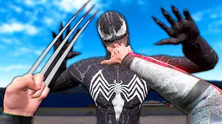 Using WOLVERINE Claws to Fight Venom - Boneworks VR Multiplayer