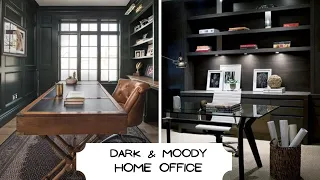 Dark & Moody Home Office Home Decor - Relaxing Video | And Then There Was Style