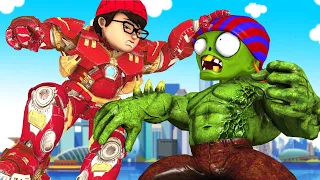 Super Hero Nick Iron Man vs Zombie rescue Tani - Scary Teacher 3D Funny Animation