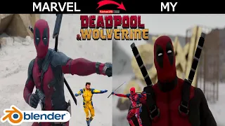 How I Recreated Scene From Deadpool & Wolverine Trailer Using Blender 3D