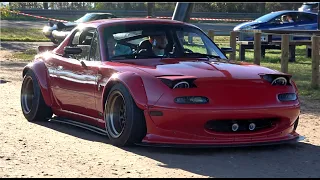 BEST OF Mazda MX5 MIATA- Sounds, Widebody, Accelerations, Flames...