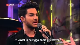 2015-10-11 Adam Lambert on 'Kun je het al zien?' [Netherlands]