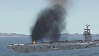 Horrifying Moment, US Laser-Armed Fighter Jet Successfully Destroys Russian Aircraft Carrier - ARMA