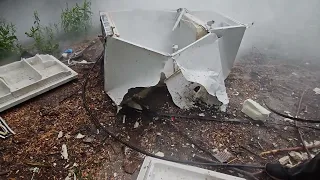 blowing up a refrigerator with a block buster, m80 , firecracker , flash powder.