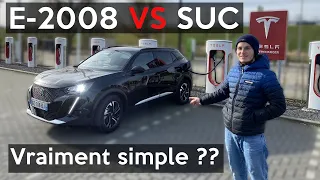 Peugeot e-2008 VS superchargeur Tesla, simple et efficace ?