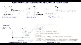 How to simulate a constant power load in LTSpice, PSPICE and PySpice